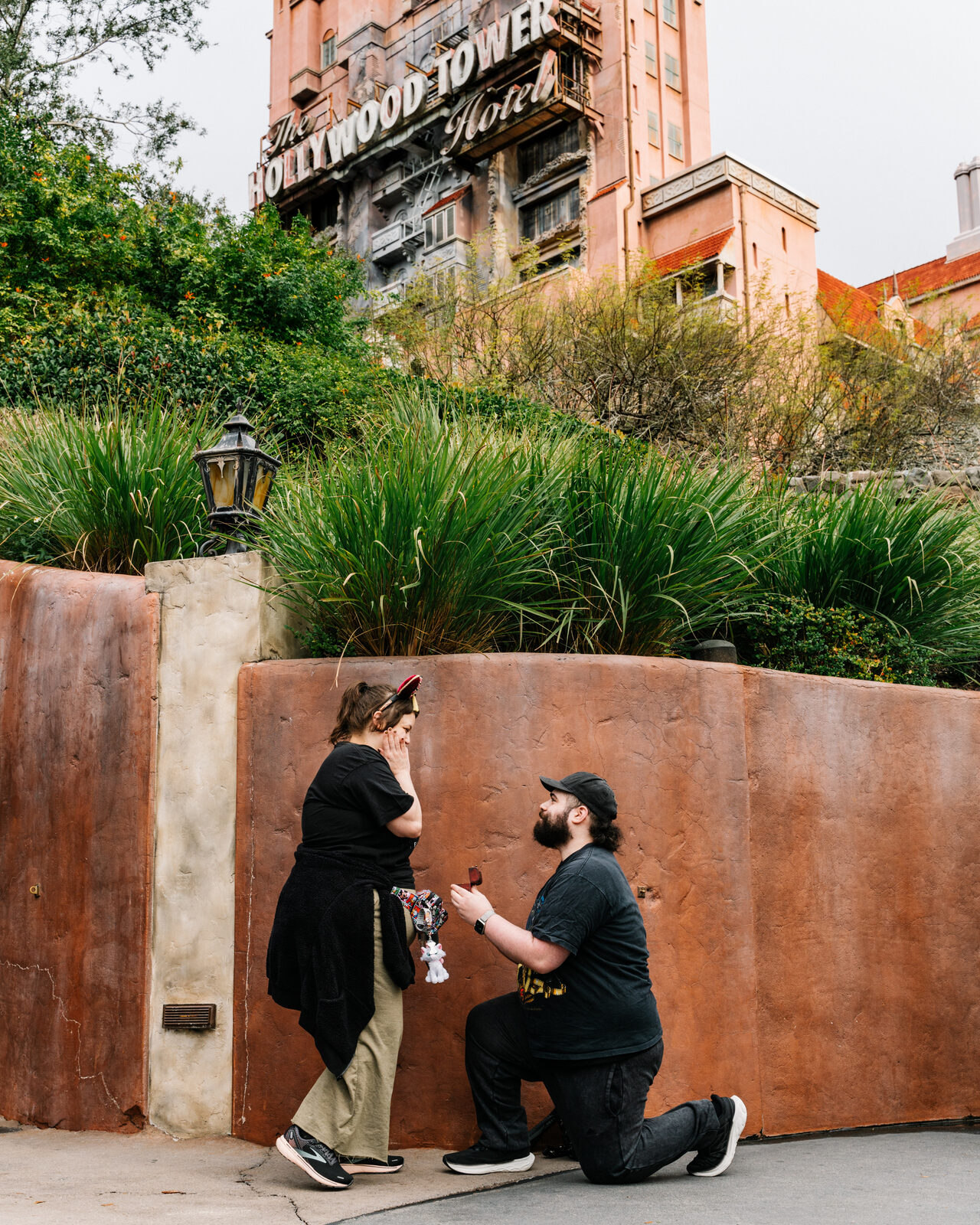 Kayla and Alex's engagement photo, Walt Disney World, January 2024